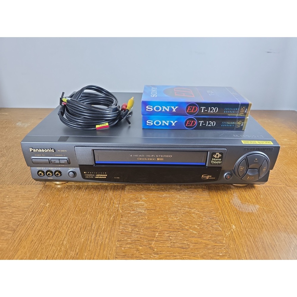 Panasonic PV-S9670 SVHS 4-Head Hi-Fi Stereo Omnivision VCR No Remote TESTED